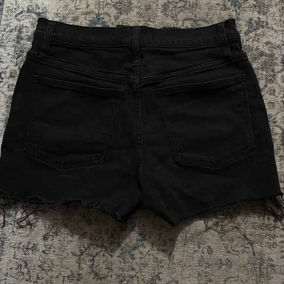 Madewell Black Jean Shorts Raw Hem- size 28 - cut offs - button closure - Picture 6 of 6